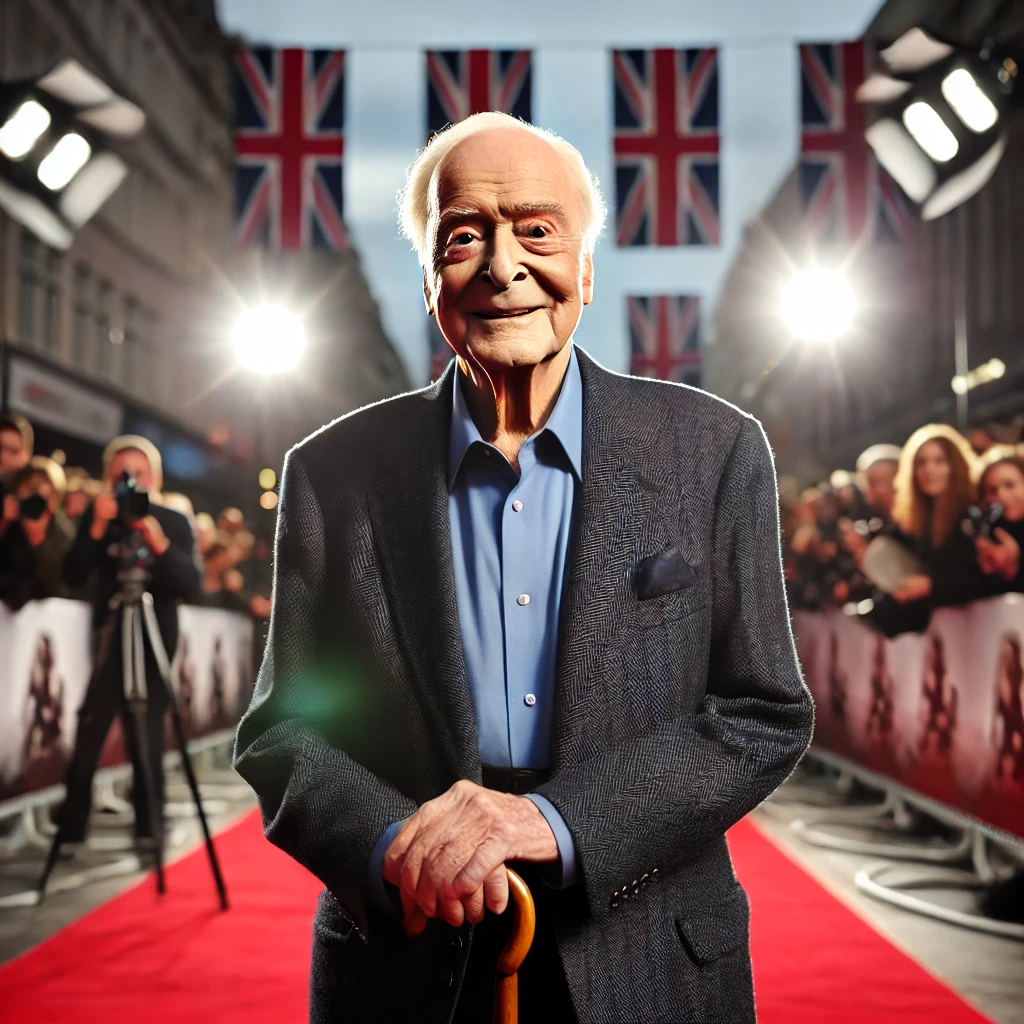 Michael Caine at a film premiere announcing retirement from acting